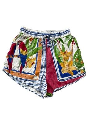 Farm Rio Tropical Destination Elastic Waist Shorts - Medium